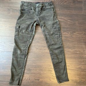 Anthropology green camp skinny jeans